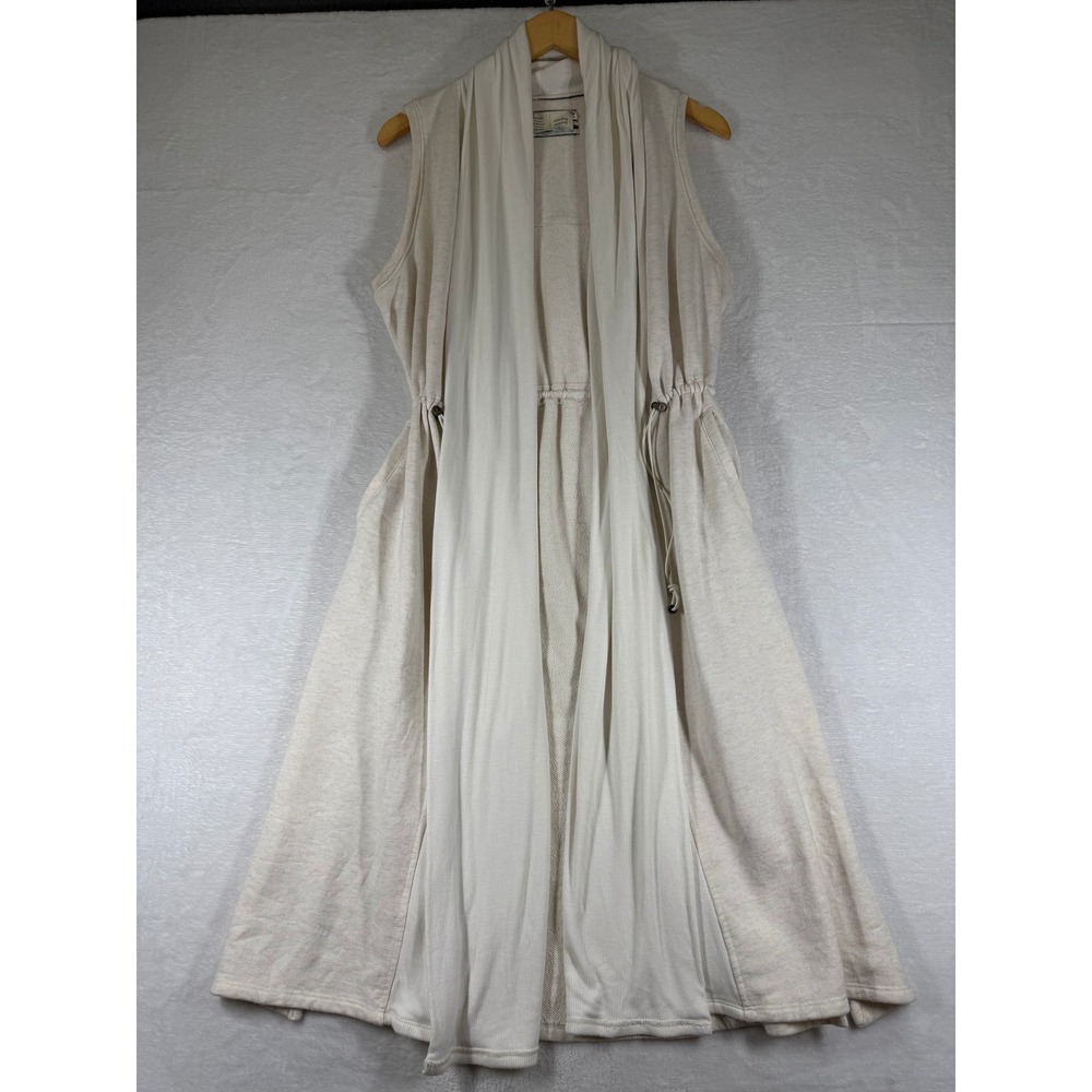 Saturday Sunday Anthropologie Cream Sleeveless Cowl Neck Drawstring Dress Medium